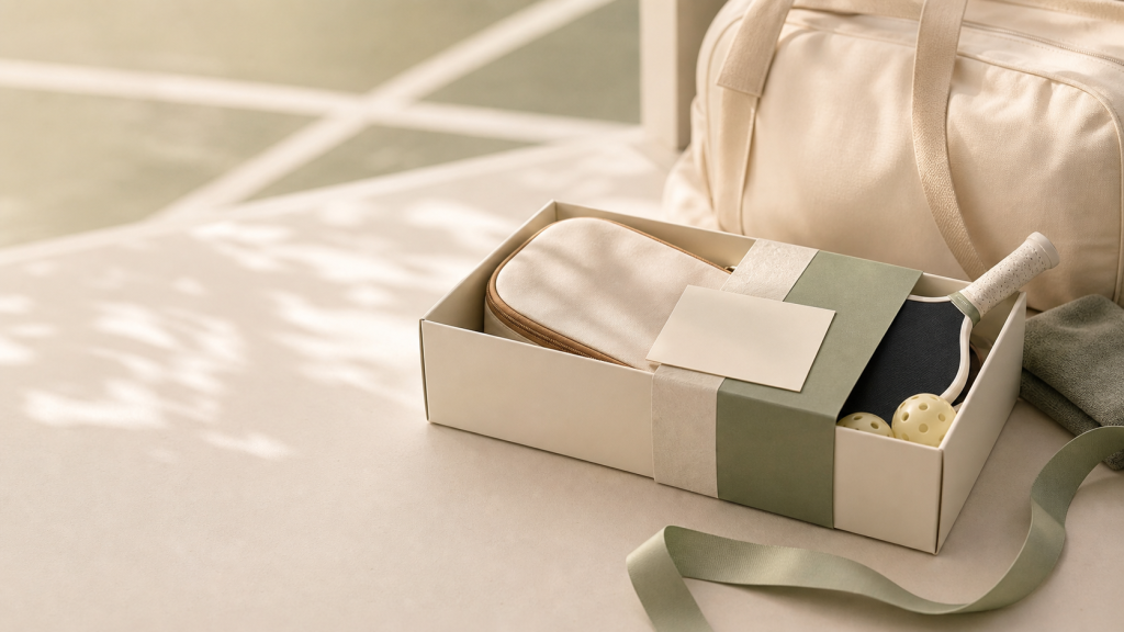LNKR gift-ready packaging with court essentials